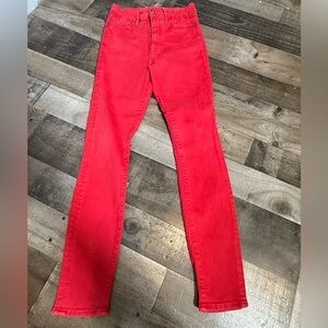 Good American Good Waist Red Jeans- 4/27